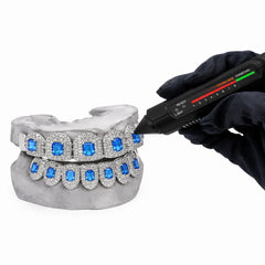 Moissanite Blue Gemstone Grillz