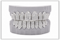 Jumbo (6 Pointer) VVS Moissanite Diamond White Grillz