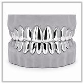 Custom Gold Solid White Grillz