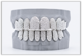 Full Bust Down VVS Moissanite Diamond White Grillz