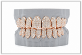 Full Bust Down VVS Moissanite Diamond Rose Grillz