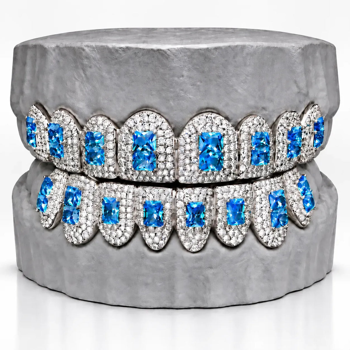 Moissanite Blue Gemstone Grillz