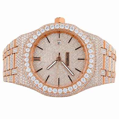 K Square Customised Moissanite Rose Watch