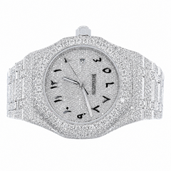 K Square Customised Moissanite White Watch