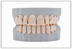 Full Bust Down VVS Moissanite Diamond Rose Grillz